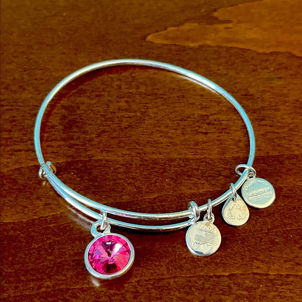 Alex and Ani pink and silver bracelet